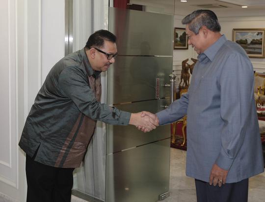 Presiden SBY terima kunjungan direksi LKBN Antara