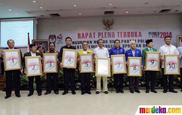 Foto : KPU bagikan nomor urut ke-10 parpol untuk Pemilu 