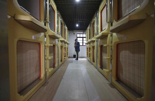 Nikmati kenyamanan di hotel 'Kapsul'