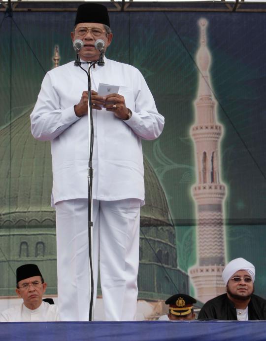 Peringatan Maulud Nabi, SBY disambut iringan takbir