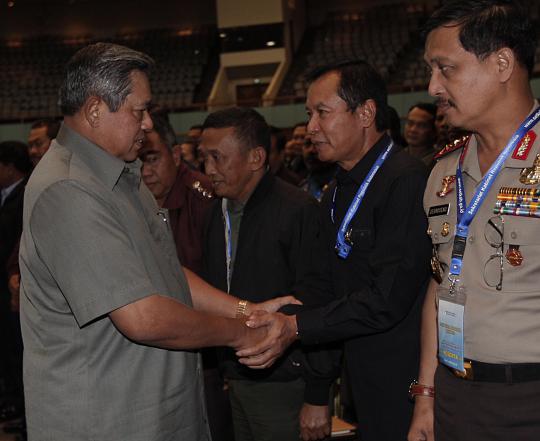 Presiden SBY beri pembekalan di Rapat Kerja 2013