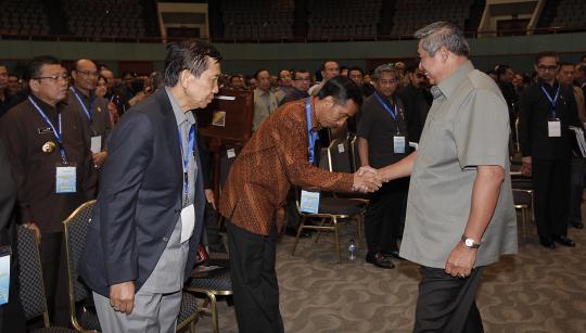 Presiden SBY beri pembekalan di Rapat Kerja 2013