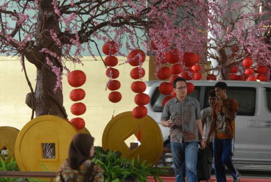 Ornamen khas Imlek menghiasi Mal Grand Indonesia