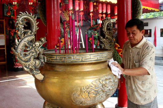 Jelang Imlek, Vihara Amurva Bhumi dipercantik