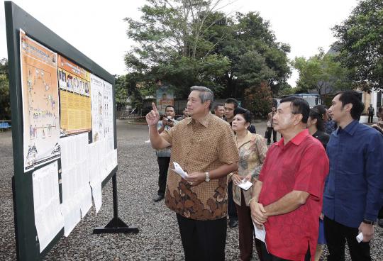 Presiden SBY ditemani keluarga nyoblos Pilgub Jawa Barat