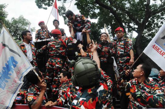 Laskar Merah Putih menggelar aksi damai di Jakarta