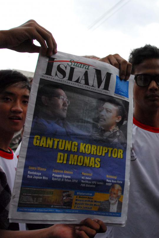 Unjuk rasa menuntut Anas gantung di Monas