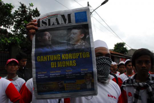 Unjuk rasa menuntut Anas gantung di Monas