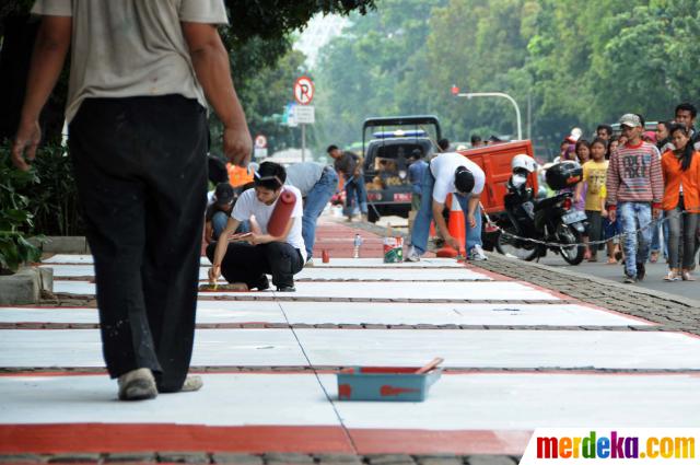 Foto : Pemprov DKI benahi jalur pedestrian di kawasan 