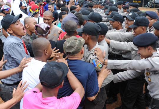Simulasi penanganan unjuk rasa di Mapolda Metro Jaya