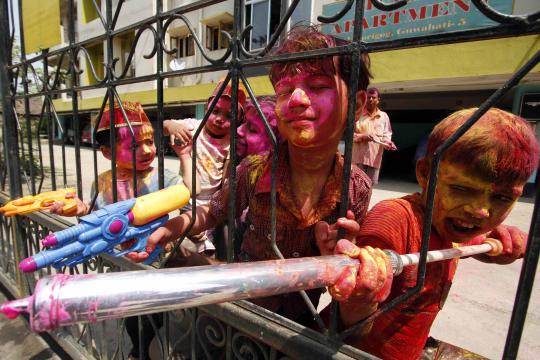 Warga India rayakan Festival Holi