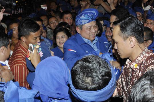 Terpilih jadi ketua umum, SBY disambut gembira oleh kader partai