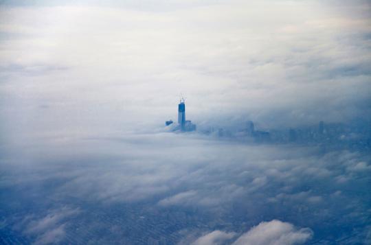 Melihat panorama Kota New York dari puncak Gedung WTC