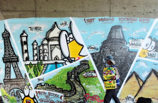 Menuju Kota Jakarta bersih, mural akan diganti tanaman 