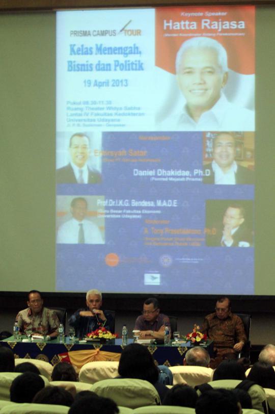 Hatta Rajasa hadiri seminar nasional di Universitas Udayana