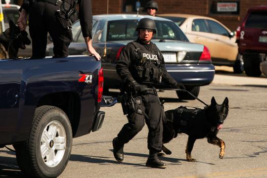 Anjing pelacak diturunkan bantu tangkap pelaku bom Boston