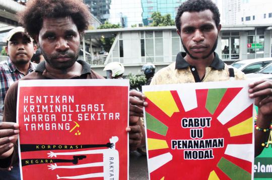 Aktivis Papua demo tuntut PT Freeport
