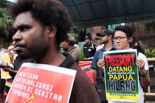 Aktivis Papua demo tuntut PT Freeport