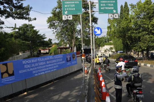 Akses Jalan Tambak di Manggarai ditutup