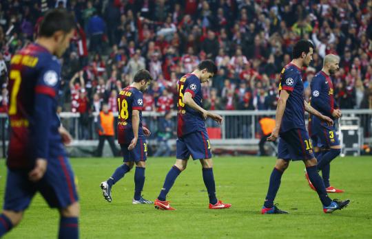 Dicukur Bayern Munich 4-0, Messi tertunduk lesu