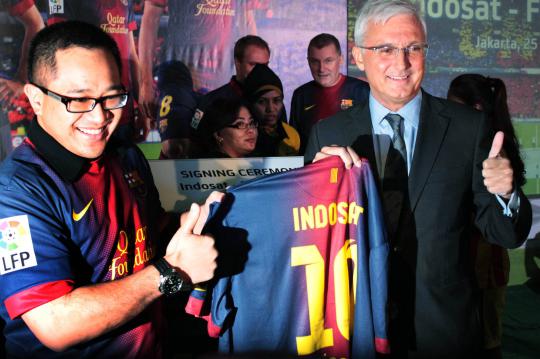 Indosat jalin kerjasama dengan FC Barcelona