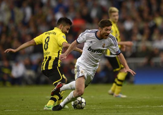 Aksi main kasar laga Real Madrid vs Borussia Dortmund 