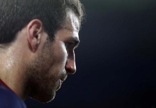 Raut sedih di wajah para pemain Barcelona