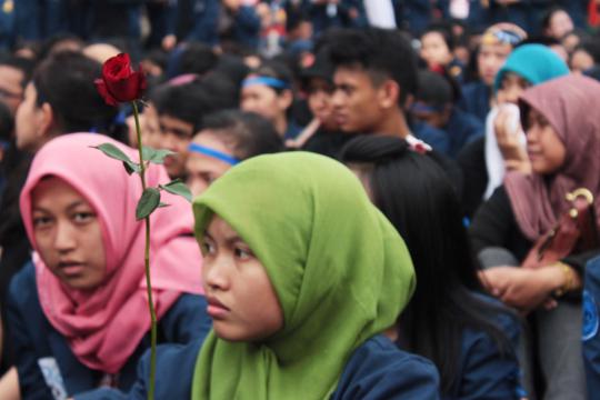 Mahasiswa Trisakti gelar peringatan Tragedi '98 di depan Istana