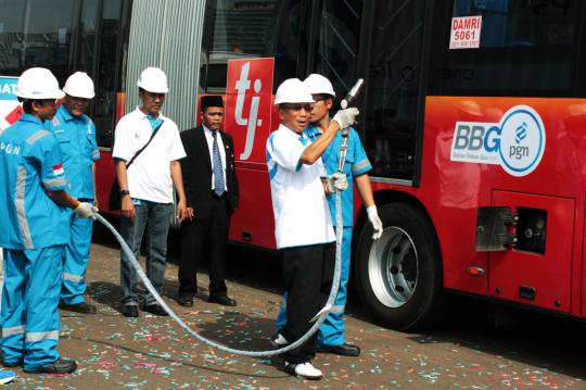 Jero Wacik pimpin peluncuran SPBG Mobile (MRU) di Monas