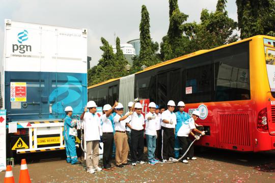 Jero Wacik pimpin peluncuran SPBG Mobile (MRU) di Monas