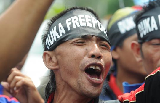 Buruh gelar aksi solidaritas korban Freeport
