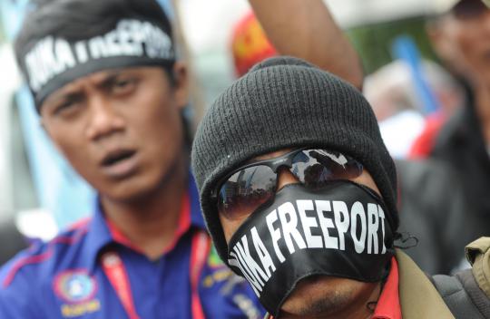 Buruh gelar aksi solidaritas korban Freeport