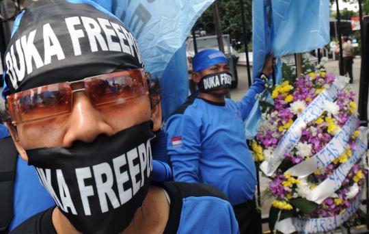 Buruh gelar aksi solidaritas korban Freeport