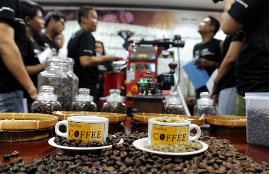 Asyiknya ikuti pelatihan meracik kopi