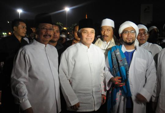 Hatta Rajasa hadiri Isra Miraj di Monas