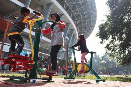 Fasilitas fitnes gratis di GBK