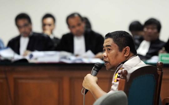 AKBP Teddy Rusmawan beri kesaksian di sidang Djoko Susilo