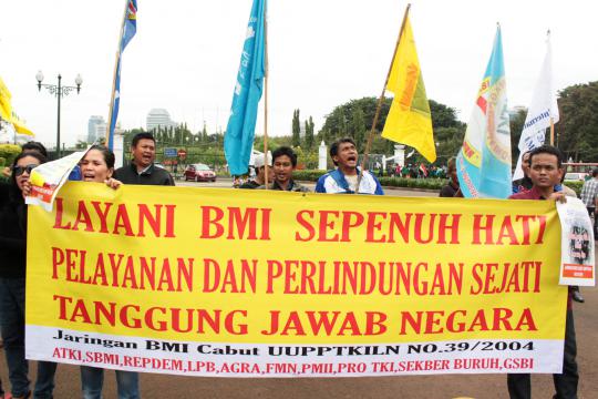 Buruh migran demo di Istana, protes insiden Jeddah