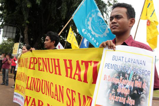 Buruh migran demo di Istana, protes insiden Jeddah