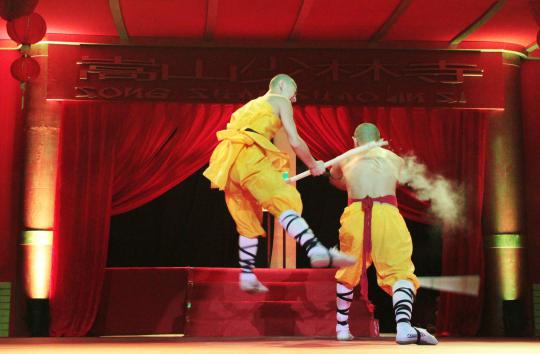 Aksi hebat Kungfu Shaolin meriahkan suasana liburan di Ancol