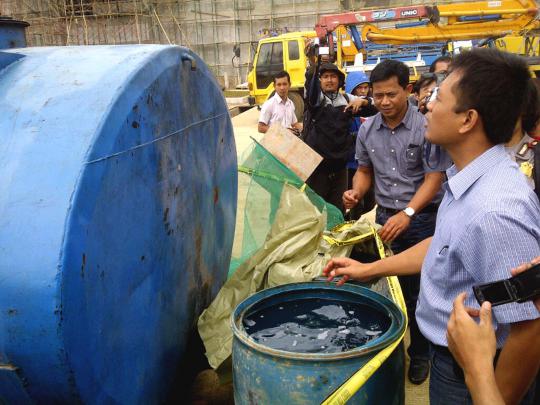 Polisi temukan timbunan 1 ton BBM di proyek Lotte Mart Bogor
