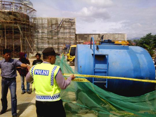Polisi temukan timbunan 1 ton BBM di proyek Lotte Mart Bogor