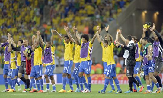 Neymar antar tim 'Samba' ke semifinal Piala Konfederasi 2013