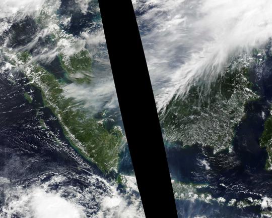 Pantauan sebaran asap Riau dari satelit NASA