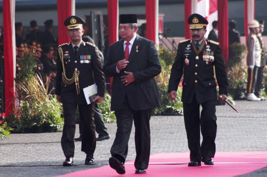 SBY pimpin upacara peringatan HUT ke-67 Bhayangkara