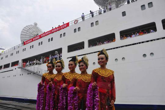 Kapal satelit China MV Yuan Wang 5 berlabuh di Tanjung Priok