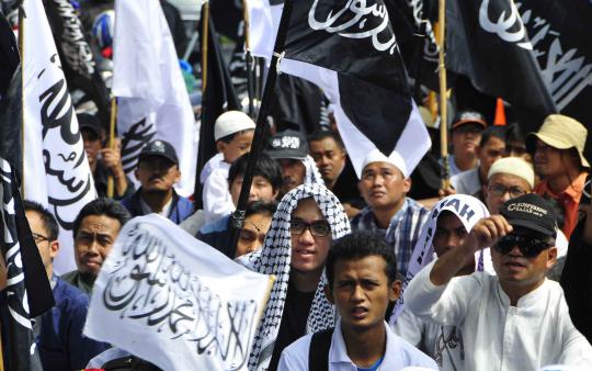 Massa Hizbut Tahrir minta Jokowi tutup hiburan malam