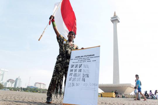 Kopral Subagyo tuntaskan misi keliling Monas