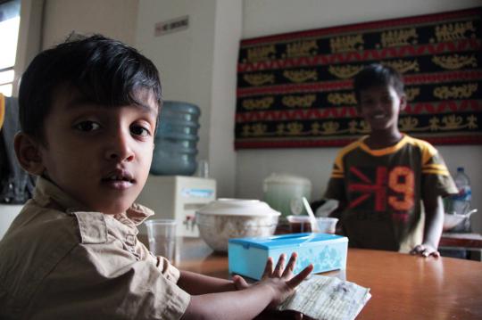Kondisi anak-anak Rohingya yang memprihatinkan di kantor YLBHI