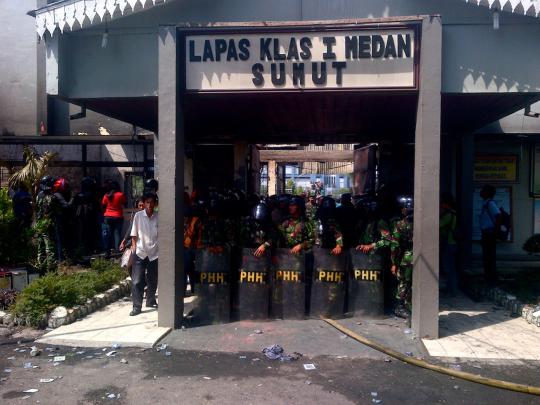 Pasca ricuh, LP Tanjung Gusta dijaga ketat pasukan TNI